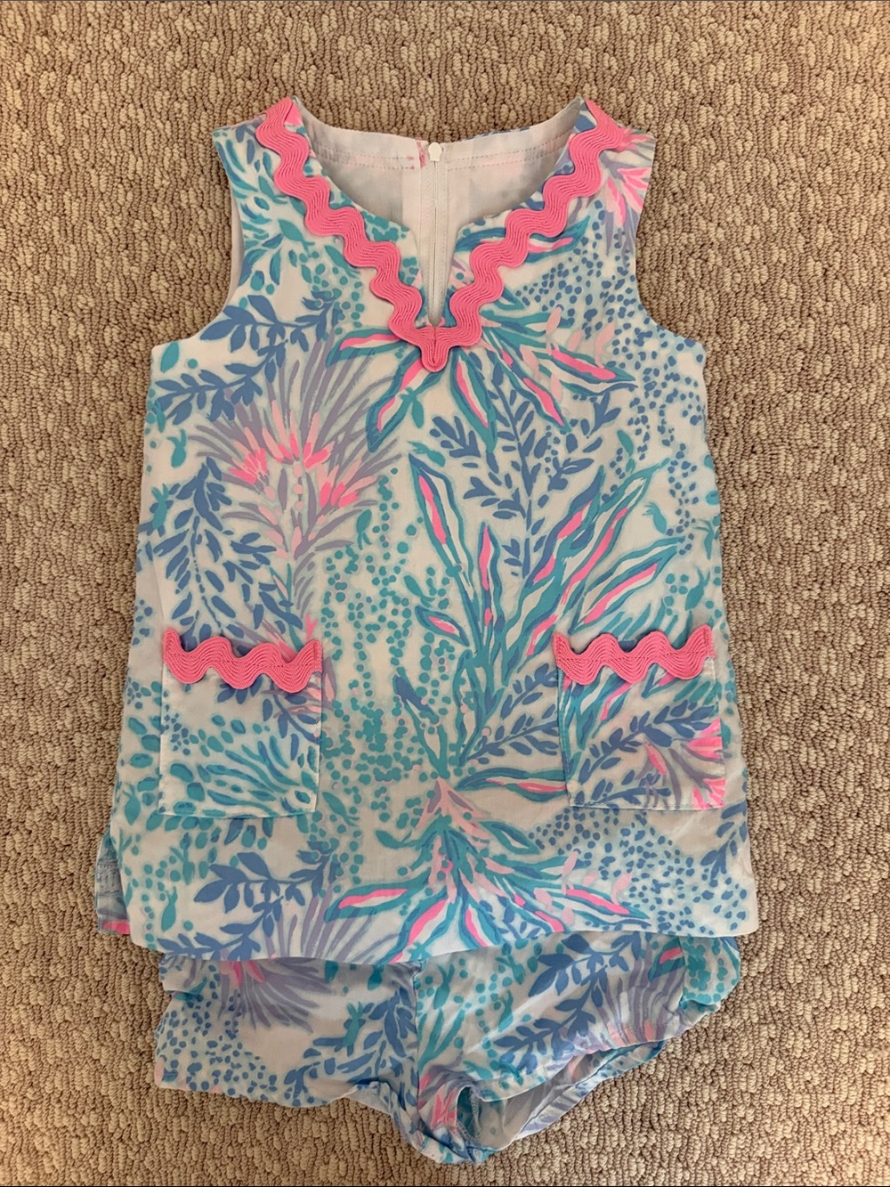 Lilly Pulitzer Girls Mini Romney Shift Set Size 4 EXCELLENT CONDITION